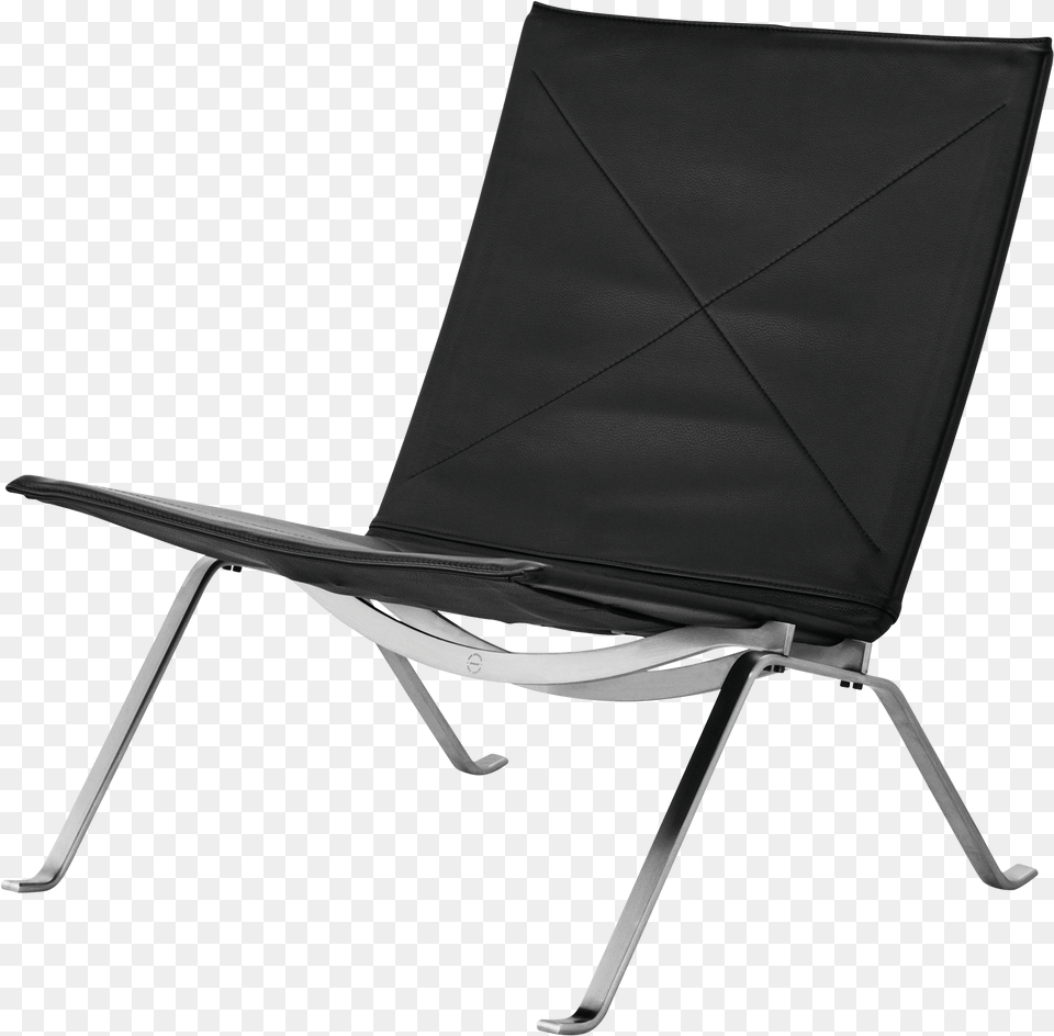 Lounge Chair Poul Kjrholm Classic Black Leather Pk22 Chair, Canvas, Furniture Free Png Download
