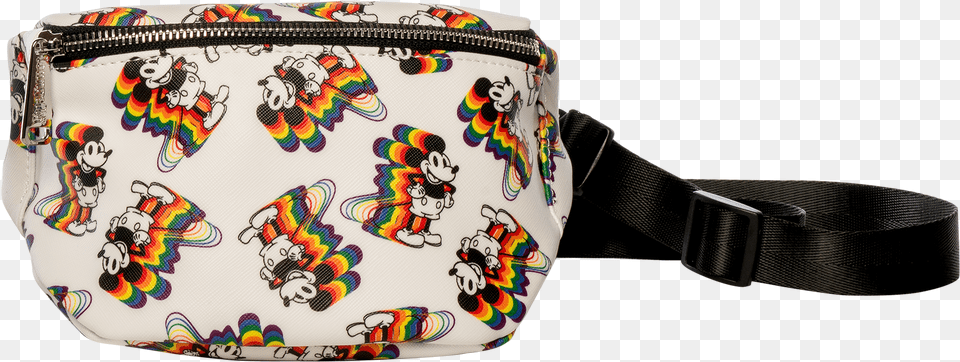 Loungefly X Mickey Rainbow Print Fanny Pack Belt, Accessories, Bag, Handbag, Purse Free Png Download
