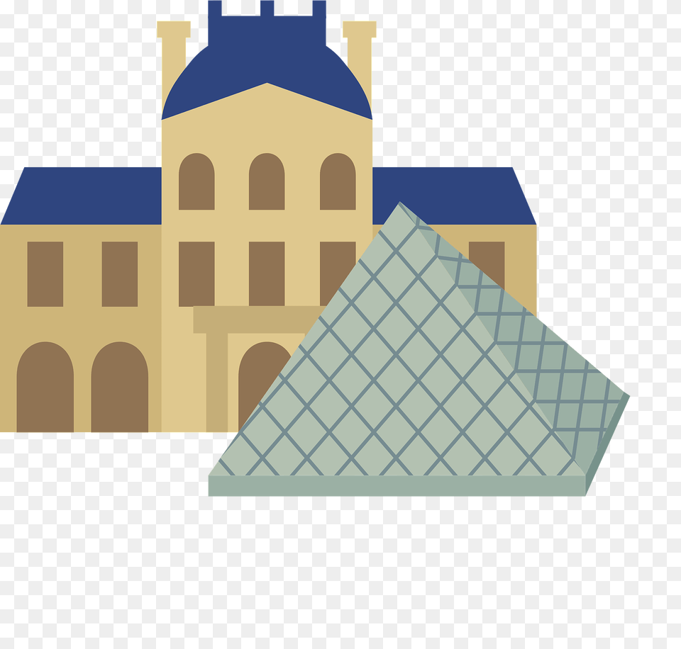 Louvre Museum And Pyramid Clipart, Architecture, Building, Housing Free Png Download