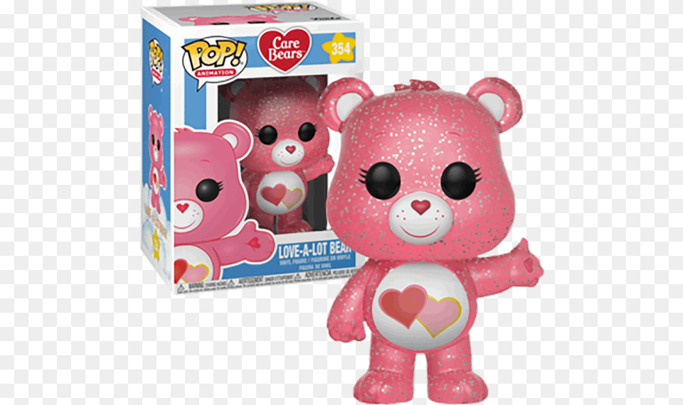 Love A Lot Bear Glitter Pop Vinyl Figure Care Bears Glitter, Plush, Toy Png Image