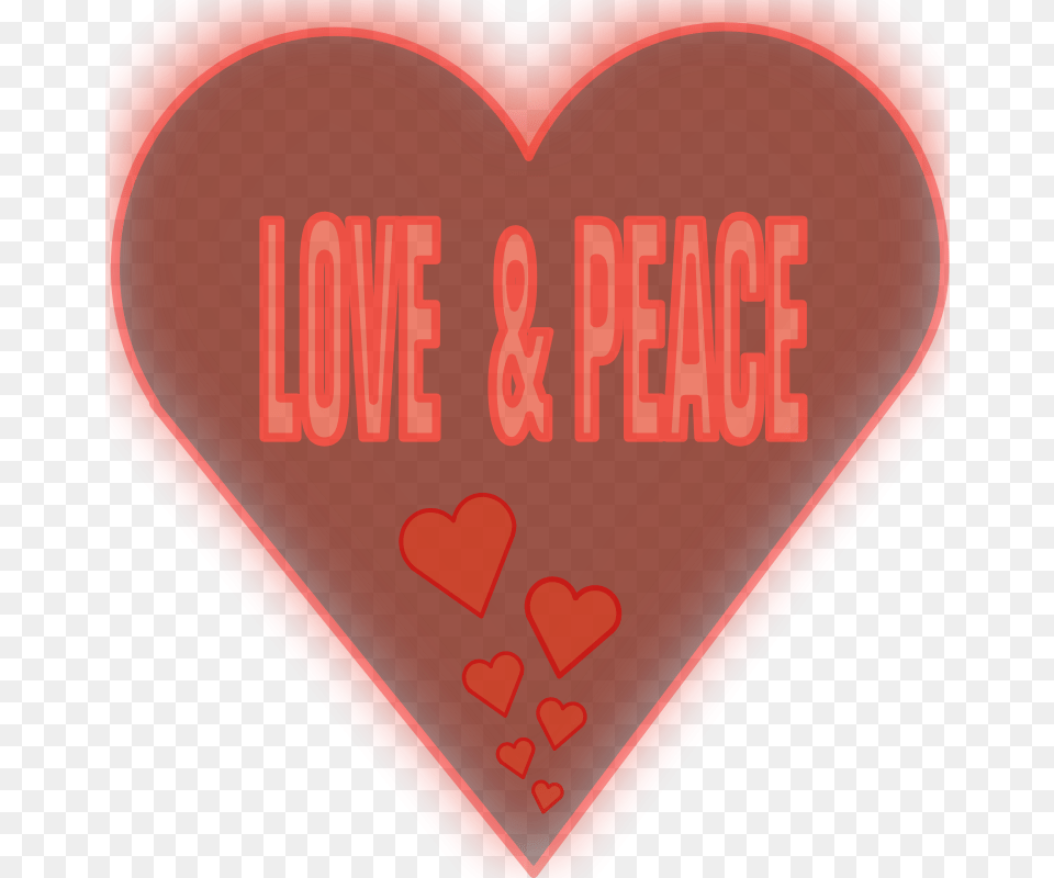 Love And Peace In A Heart Peace And Love In Valentines Day, Light Png Image