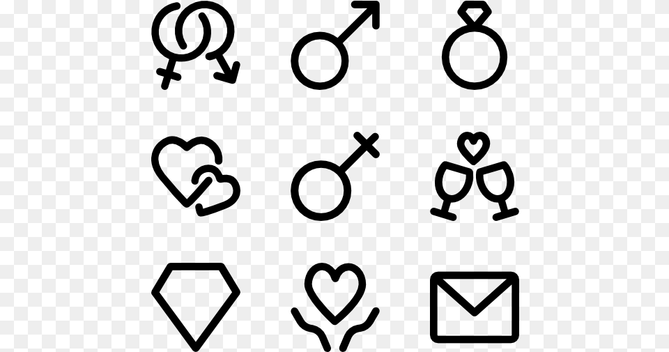 Love And Romance Finance Icons Background, Gray Free Transparent Png