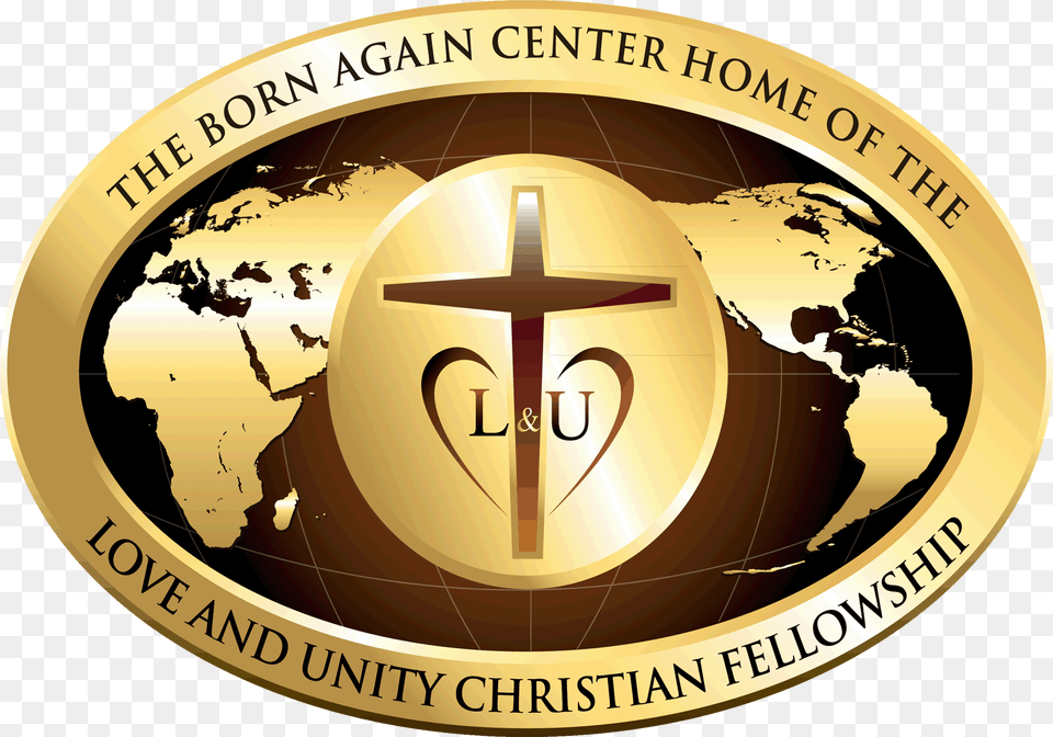 Love And Unity Christian Fellowship World Map, Gold, Logo, Symbol, Disk Free Png