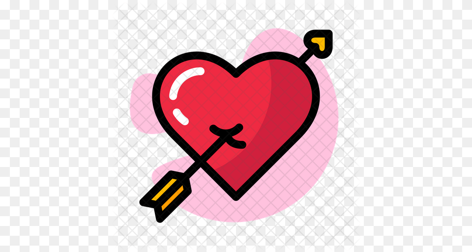 Love Arrow Icon Of Colored Outline Love Arrwos, Heart Free Png