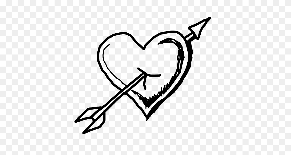 Love Arrow Piercing Heart, Weapon, Smoke Pipe Png Image