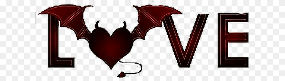 Love Bat Devil Wings Illustration, Logo, Smoke Pipe, Animal, Mammal Free Png