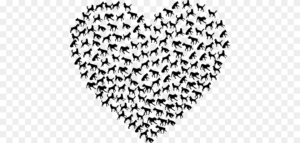 Love Big Heart Dogs Design, Pattern, Texture, Animal, Horse Free Transparent Png