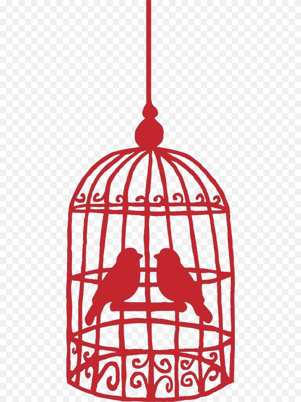 Love Bird Cage Songbird Png Image