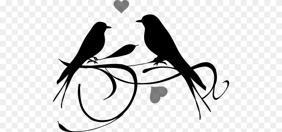 Love Birds Clip Art Black Love Birds Black Clip Art, Silhouette, Stencil, Animal, Bird Free Png