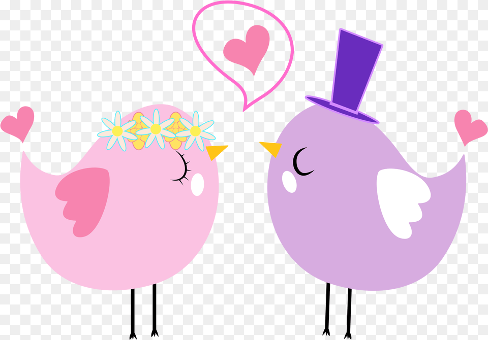 Love Birds Clipart 6 Image Passaros Casal, Purple, Art, Graphics Png