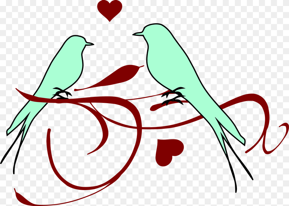 Love Birds Clipart, Animal, Bird, Fish, Sea Life Free Transparent Png