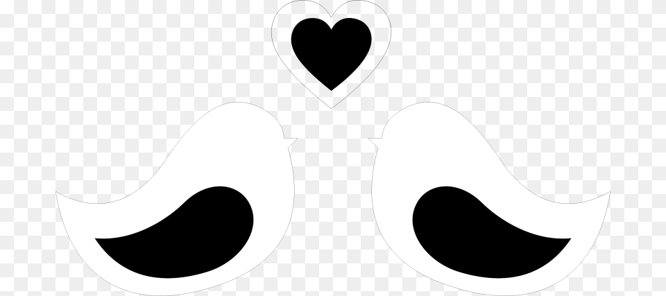 Love Birds Clipart Black And White, Face, Head, Mustache, Person Free Transparent Png