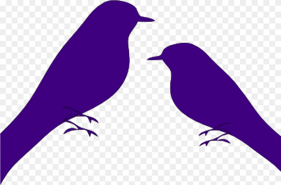 Love Birds Clipart Love Birds Clip Art At Clker Vector Small Bird Silhouette, Purple, Adult, Female, Person Free Transparent Png