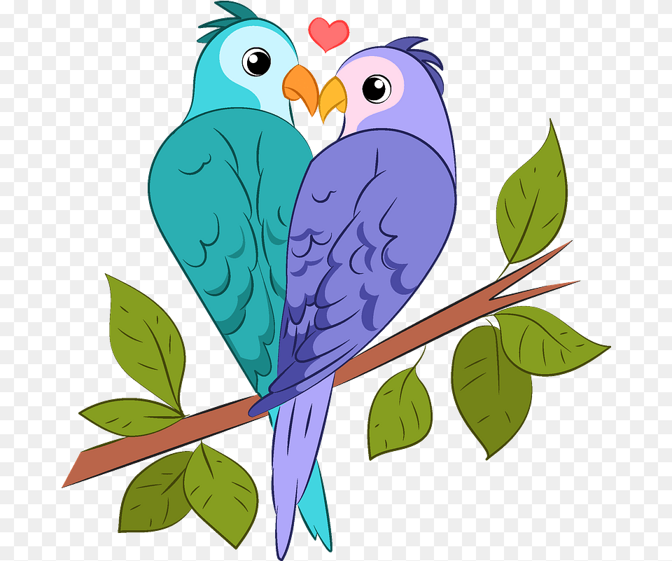 Love Birds Clipart Love Birds Clipart, Leaf, Plant, Animal, Bird Free Png Download