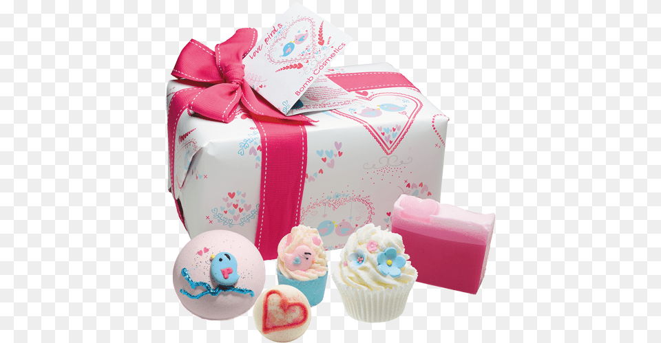 Love Birds Gift Pack Bomb Cosmetics Love Birds, Cake, Cream, Cupcake, Dessert Free Png Download