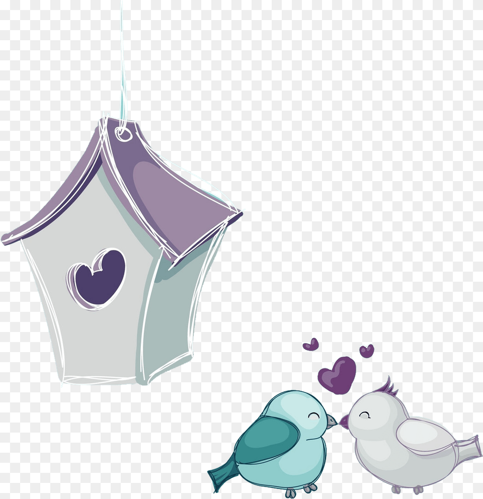 Love Birds Hand Painted Free Transparent Image Hd Clipart Good Night For Wife, Animal, Bird, Art Png