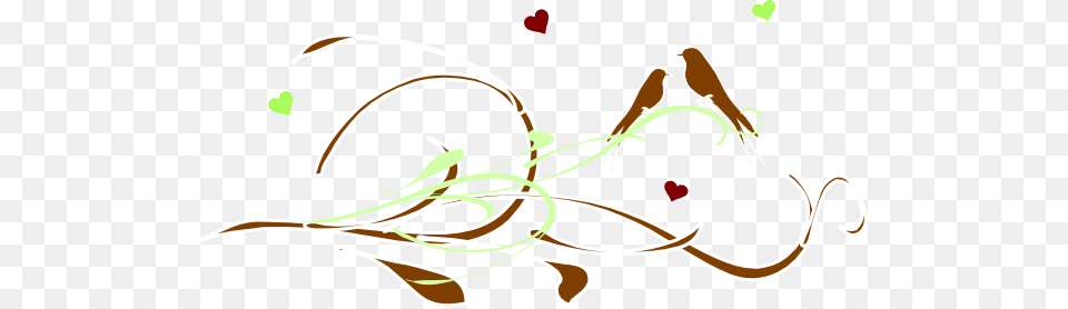 Love Birds On A Branch, Art, Floral Design, Graphics, Pattern Png