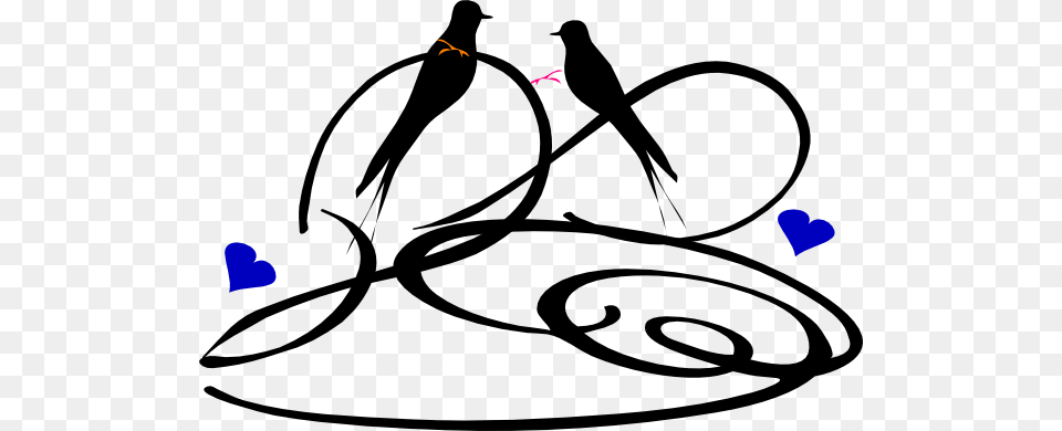 Love Birds Svg Clip Art For Web, Stencil, Animal, Bird, Penguin Png Image