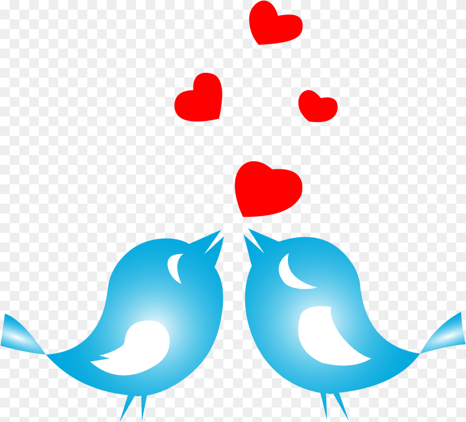 Love Birds With Hearts, Art, Graphics, Person, Animal Free Png Download