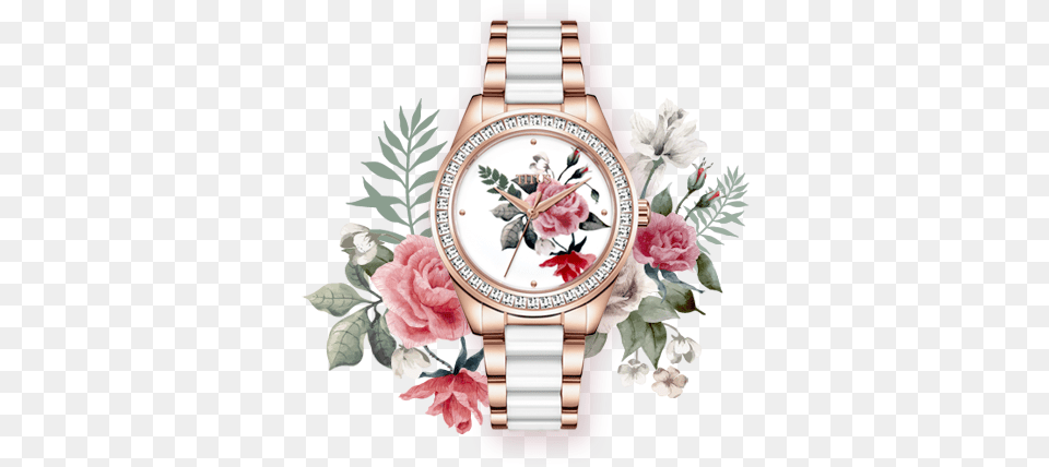 Love Blossom Special Edition Ceramic Watch Swiss Made Watch Watch, Arm, Body Part, Person, Wristwatch Free Png