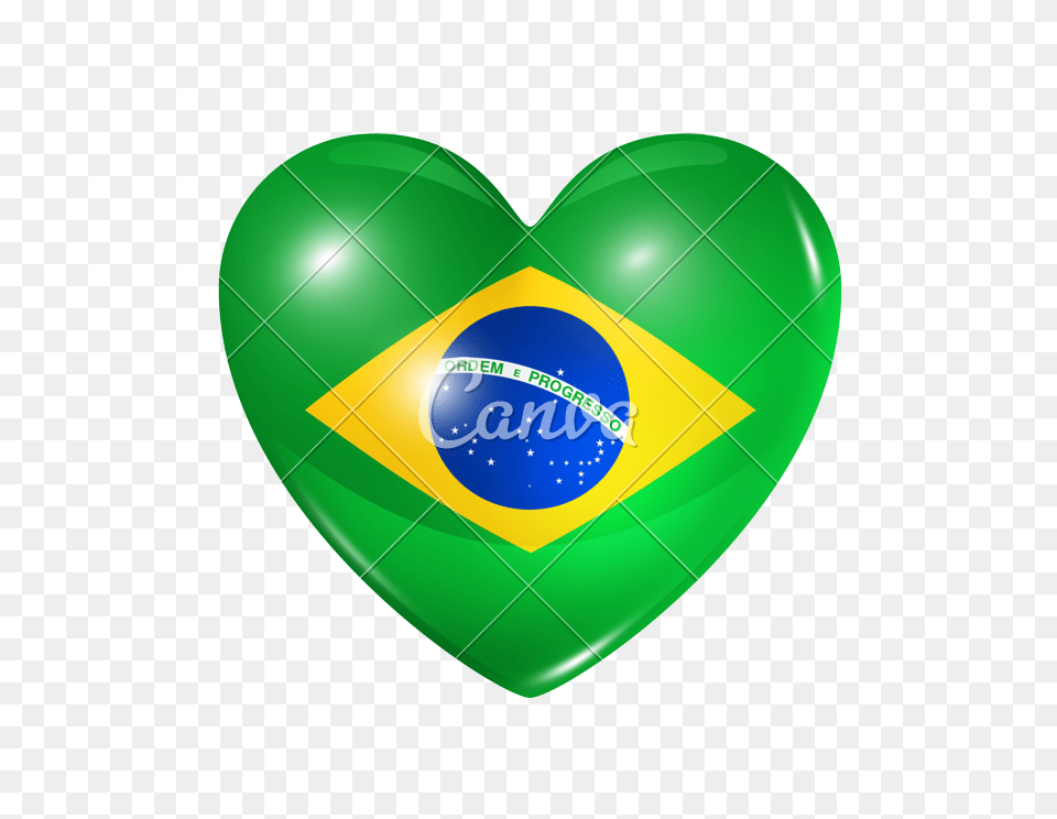 Love Brazil Heart Flag Icon, Balloon Png Image