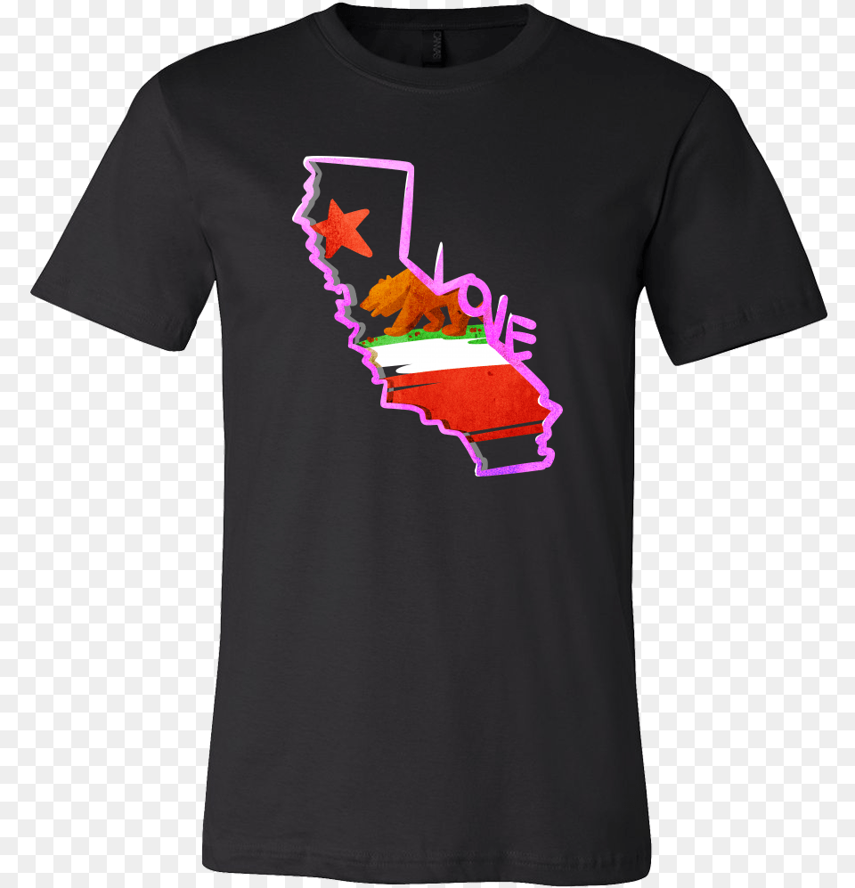 Love California State Flag Map Outline Souvenir Gift Shirt, Clothing, T-shirt Free Png