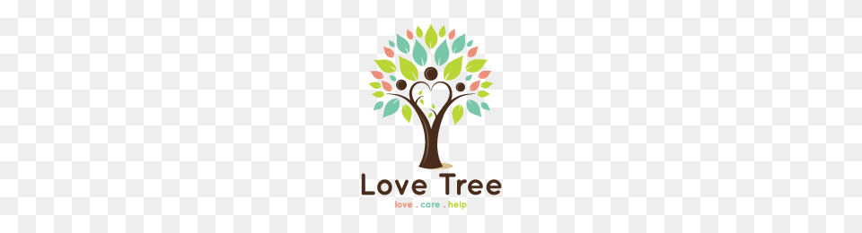 Love Care Help Tree Logo Design, Art, Graphics, Plant, Leaf Free Transparent Png