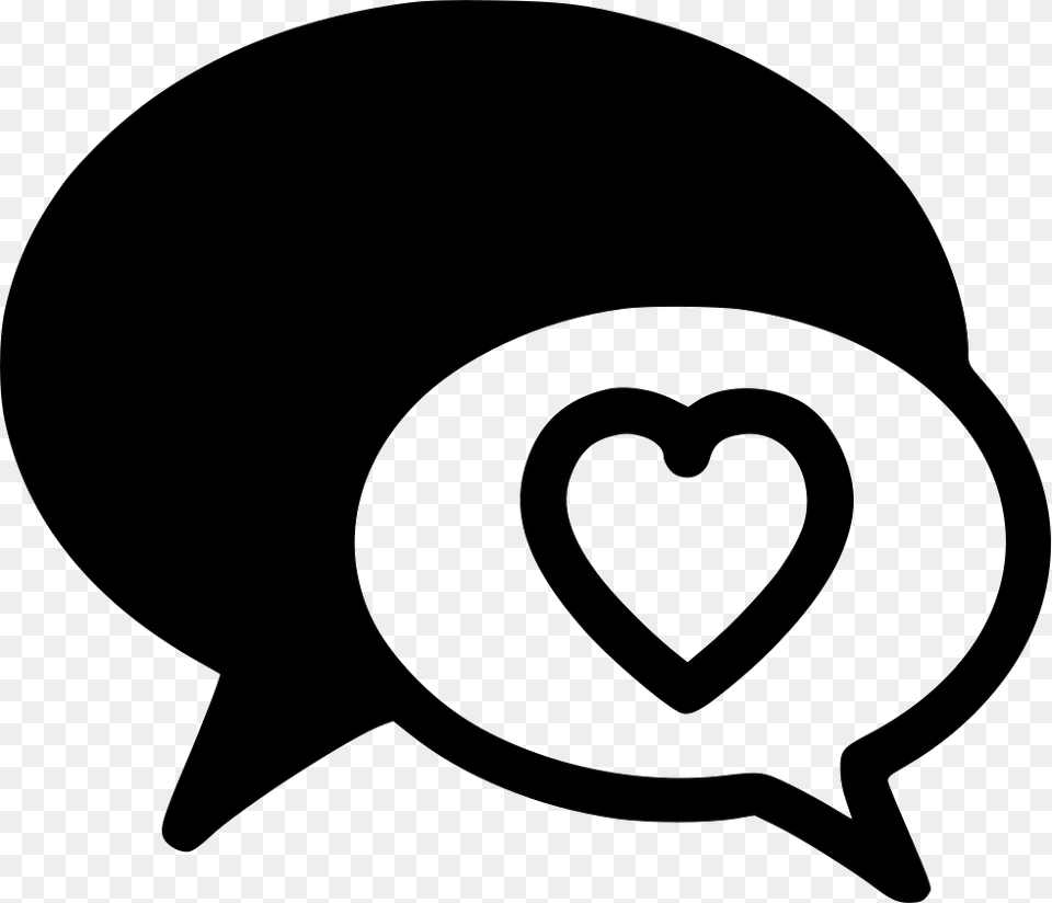 Love Chat Conversation Icon, Silhouette, Stencil, Clothing, Hat Png Image