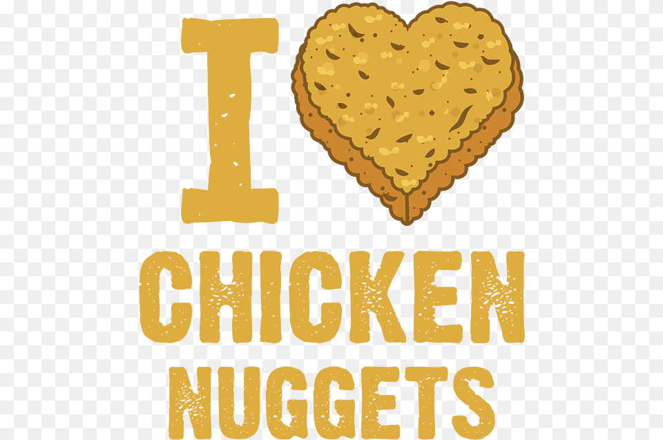 Love Chicken Nuggets Baby Onesie Hitman, Text, Gold Png