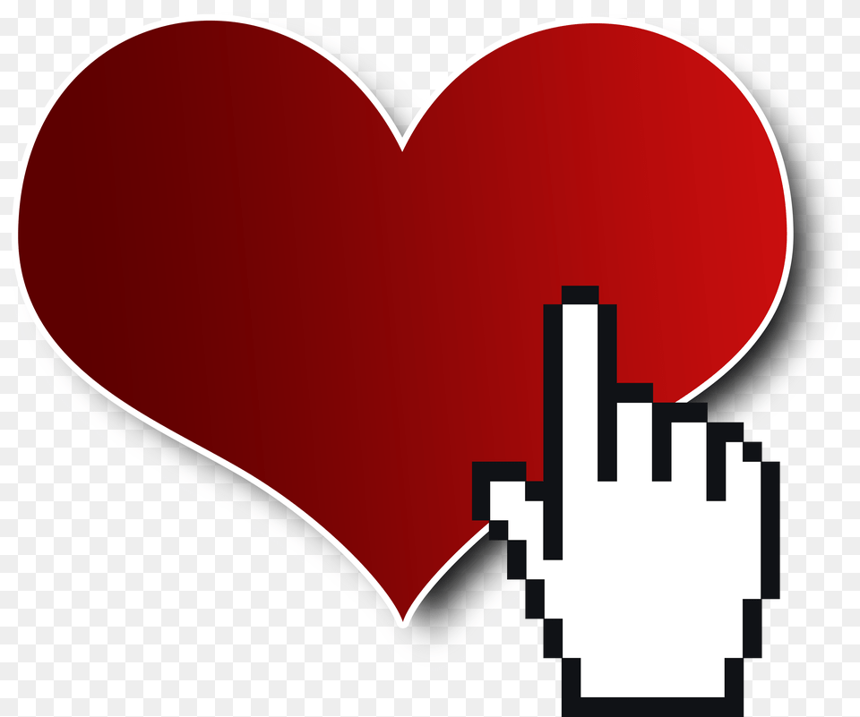 Love Clicks Middle Finger Mouse Cursor, Heart, Animal, Fish, Sea Life Free Png