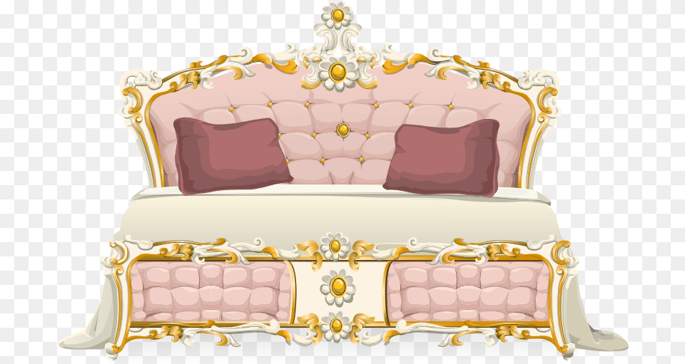 Love Clipart Bed Transparent For Fancy Bed Clipart, Furniture, Birthday Cake, Cake, Cream Png
