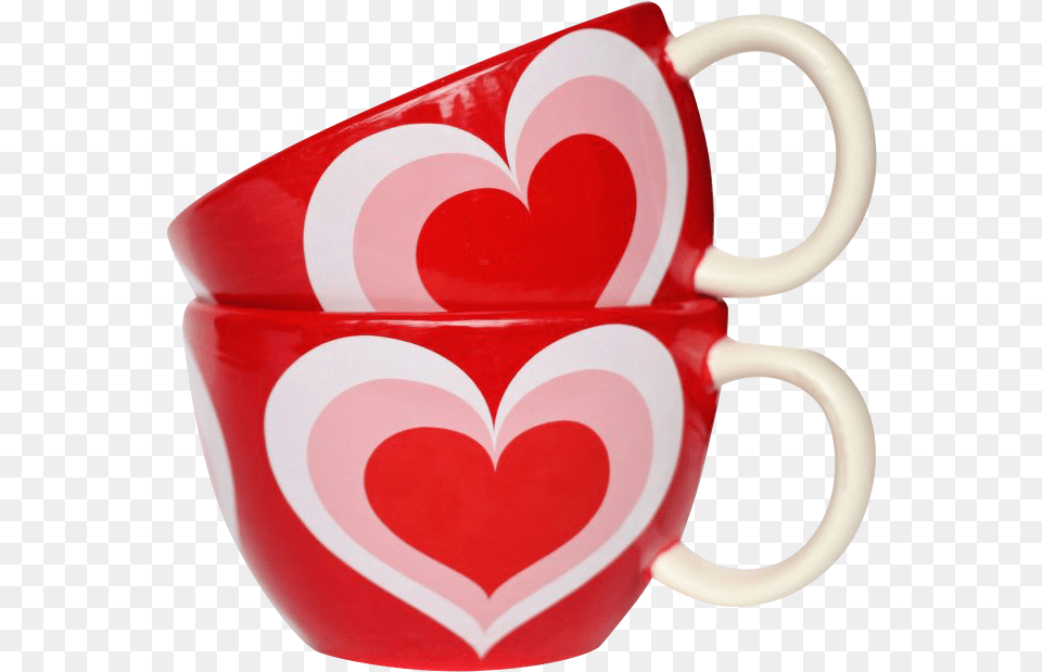 Love Coffee Cups Happy Valentines Day Real Estate, Cup, Beverage, Coffee Cup Free Png