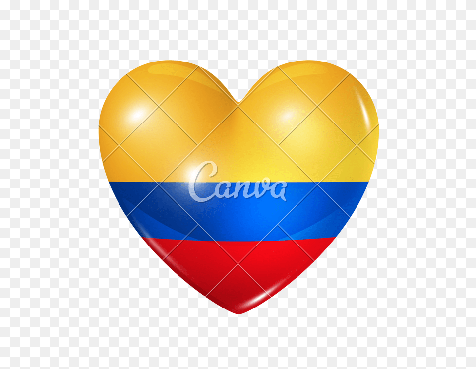 Love Colombia Heart Flag Icon, Balloon Free Png