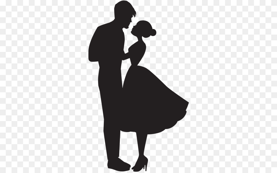 Love Couple Silhouette Clip, Dancing, Leisure Activities, Person, Head Free Transparent Png