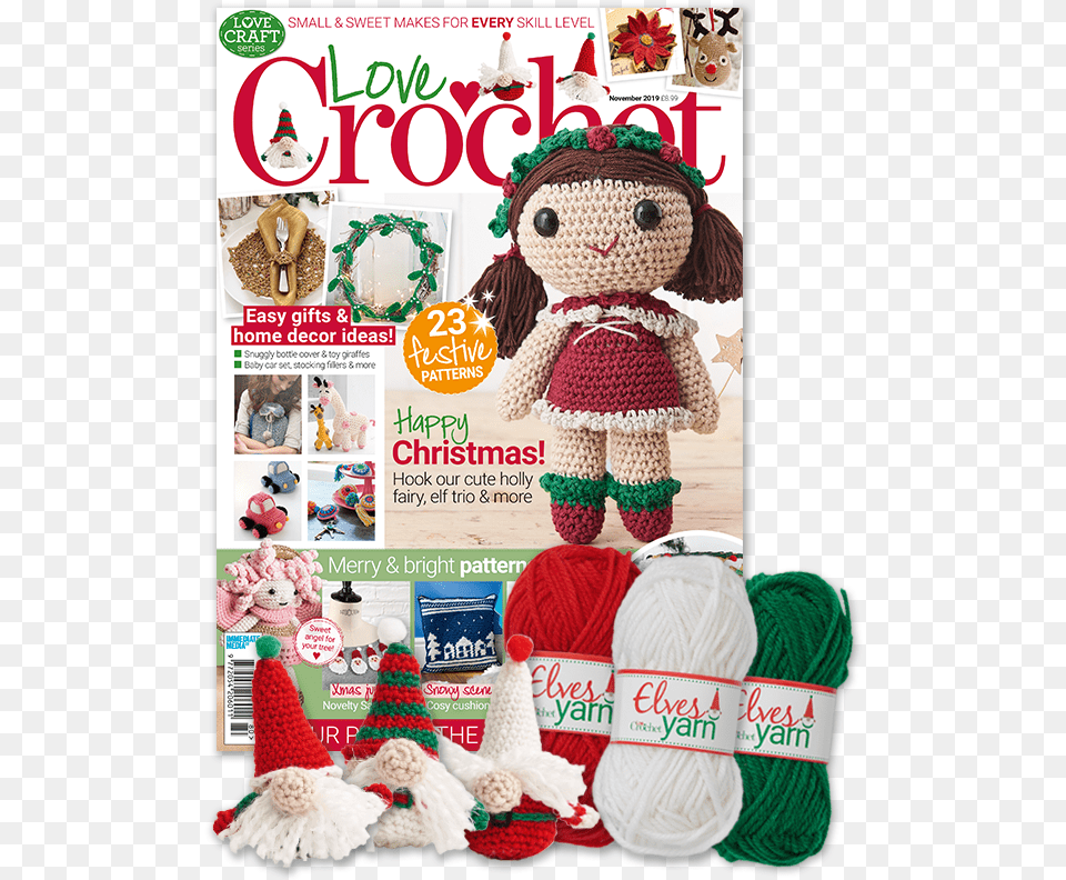 Love Crochet November 2019 Crochet, Person, Publication, Doll, Toy Free Png