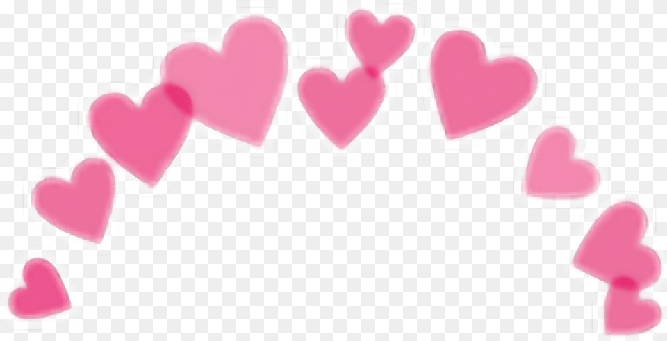 Love Crown Pink Beautiful Snapchat Cute Kawaii Heart, Flower, Petal, Plant Png Image