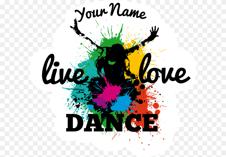 Love Dance Sticker Live Love Dance Logo, Art, Graphics, Adult, Female Free Png
