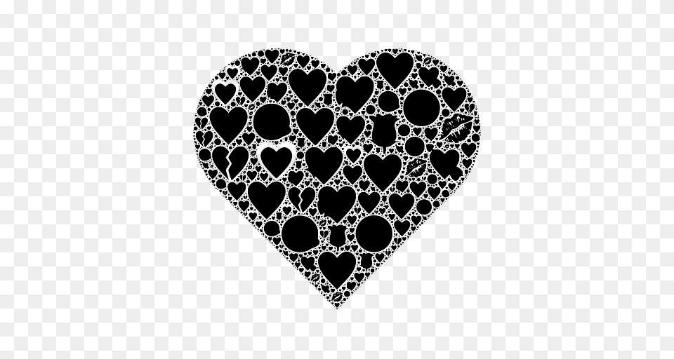 Love Decorated Heart With Drawings Free Transparent Png
