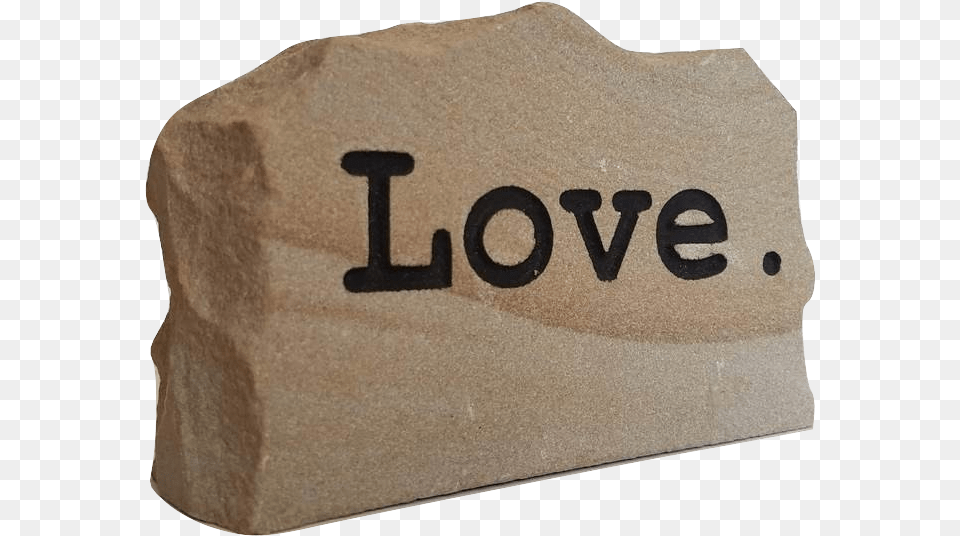 Love Decorative Real Stone Sign Bag, Number, Symbol, Text, Brick Png