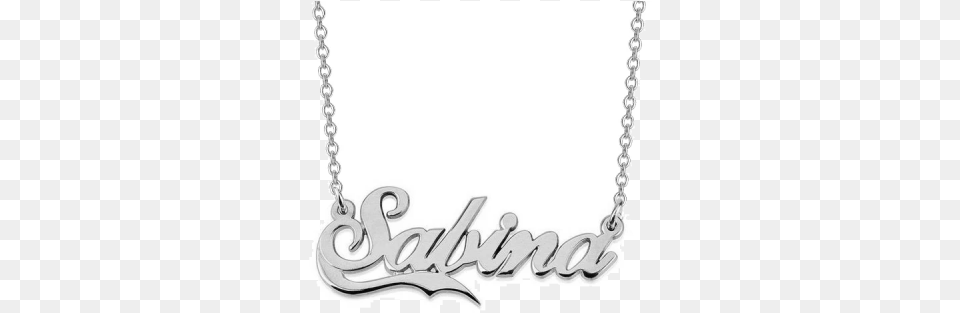Love Design Jewelry With U2013 Amarleycom Sabina Name Necklace Silver, Accessories, Text Png