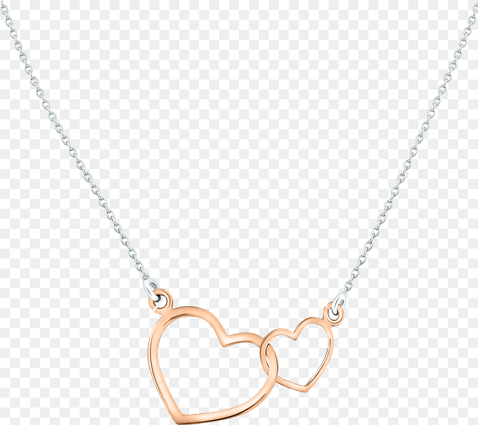 Love Duet Two Hearts Come Together In A Duet Of Love Heart Necklace Accessories, Jewelry Free Transparent Png