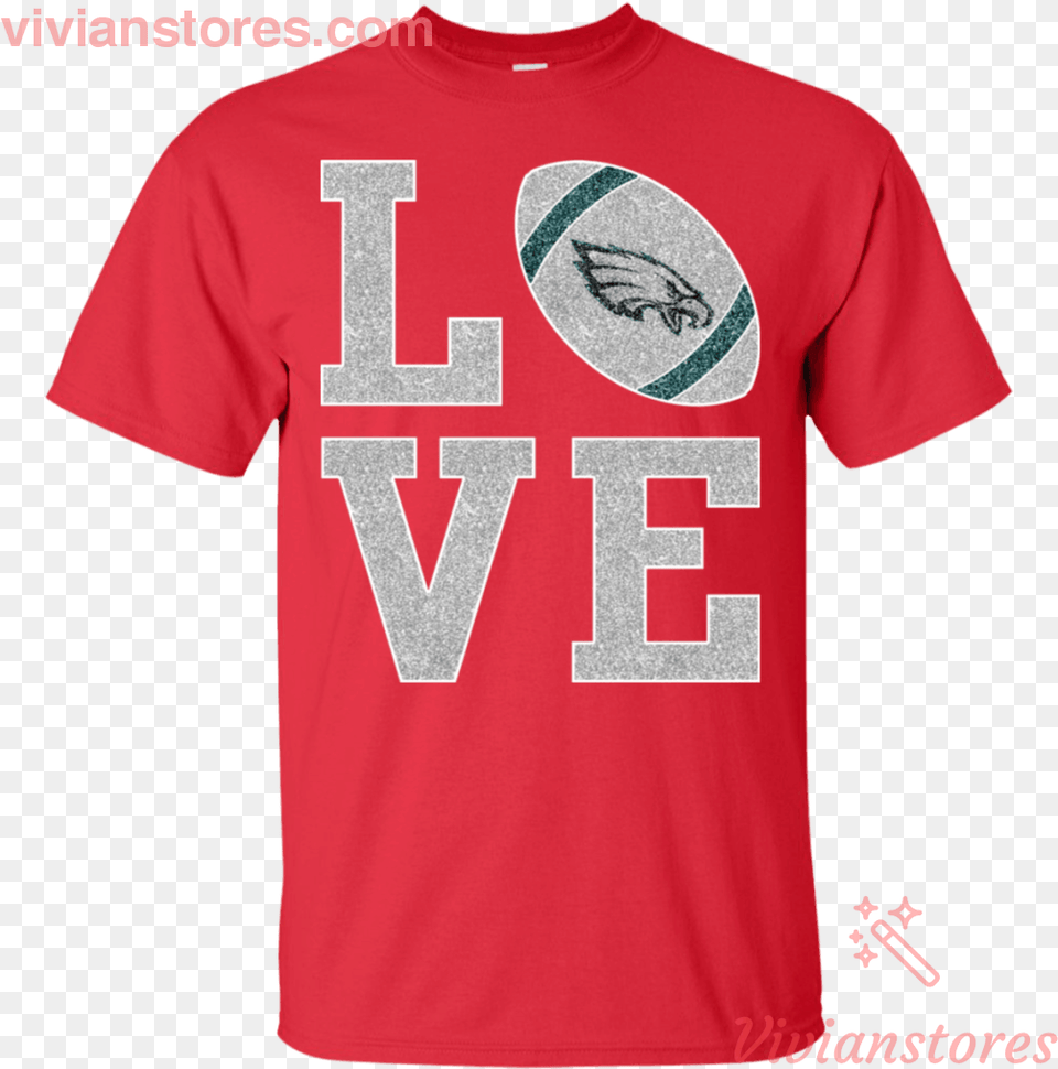 Love Eagles Logo Football Team T Shirt, Clothing, T-shirt Free Png