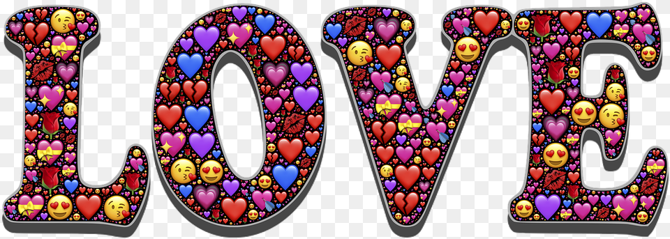 Love Emoji Hearts, Number, Symbol, Text, Plate Free Png Download