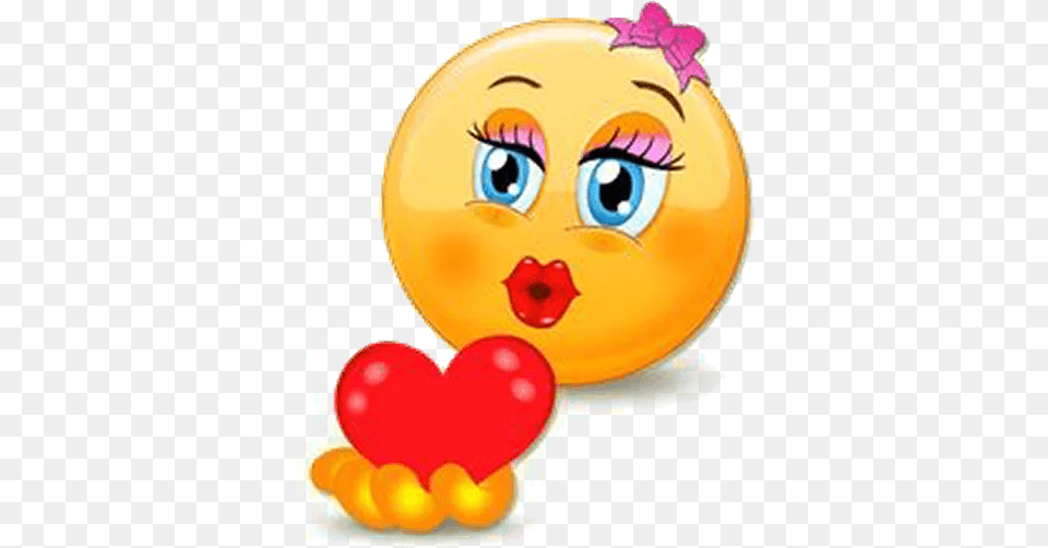 Love Emoji Transparent Picture Cartoon Smiley Face Kiss, Balloon, Toy Png