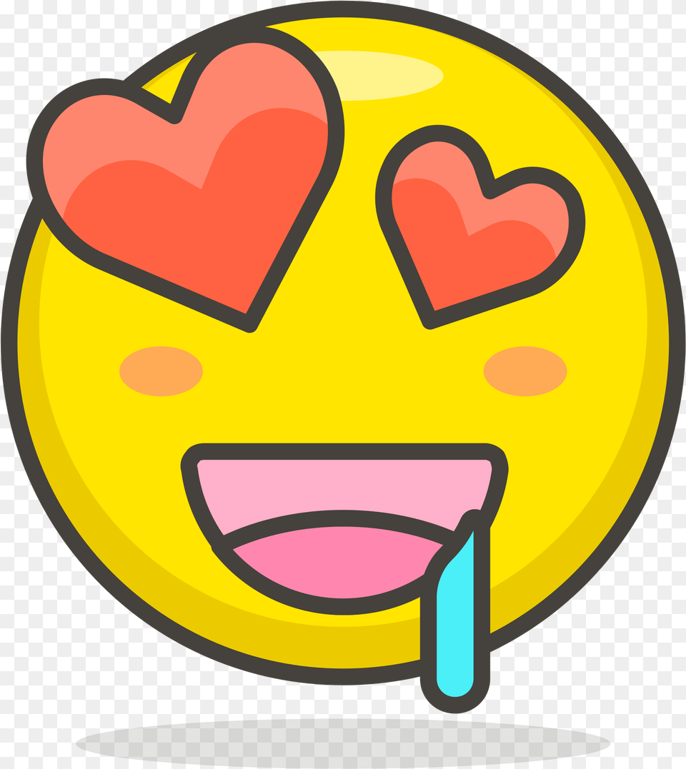 Love Eyes Drooling Emoji Clipart Drooling Heart Eyes Emoji, Food, Ketchup Free Png Download