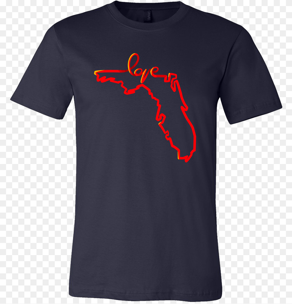 Love Florida State Map Outline Souvenir Gift T Shirt Official Ncaa University Of Arizona Wildcats U, Clothing, T-shirt Png Image
