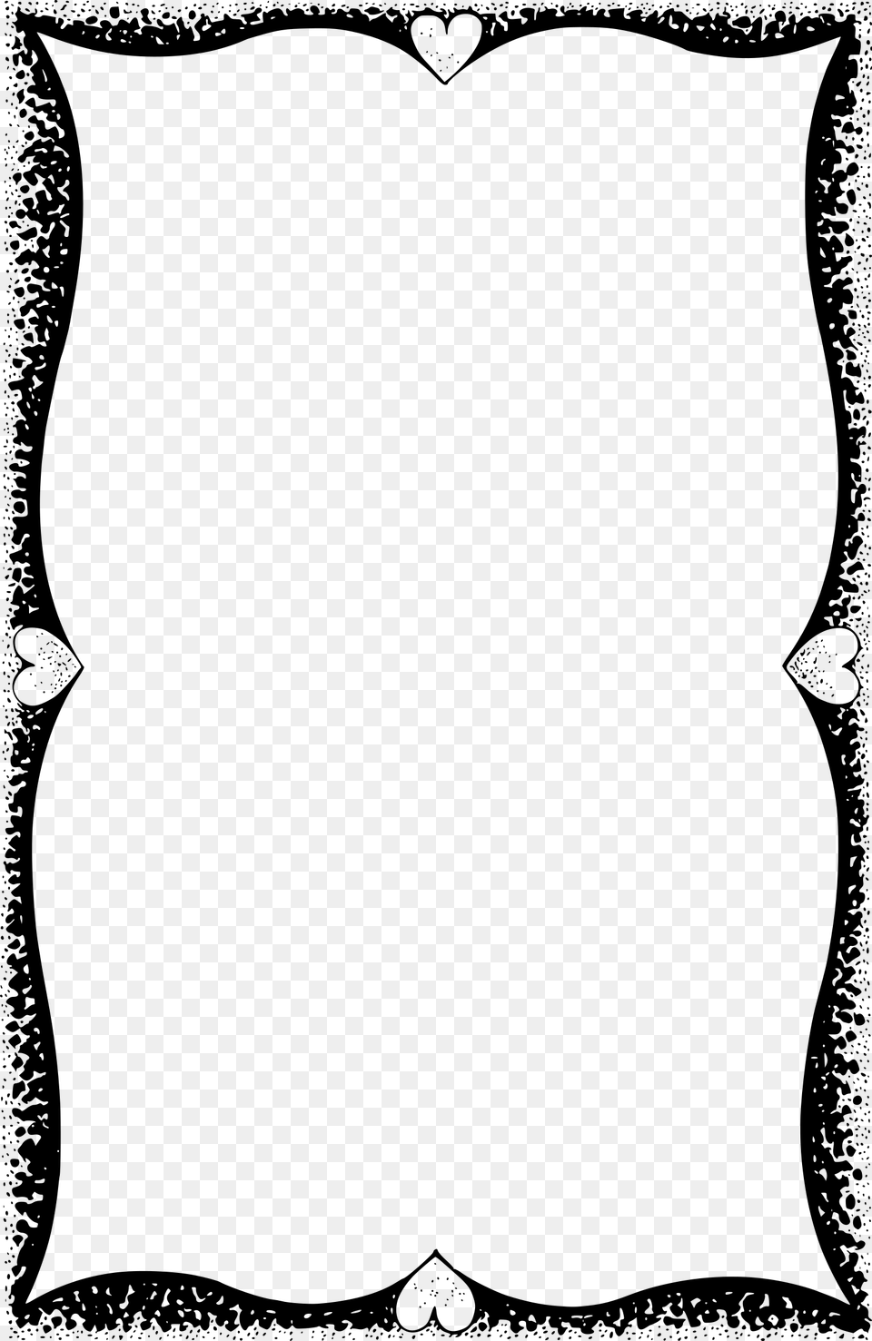 Love Frame Clipart, Gray Png