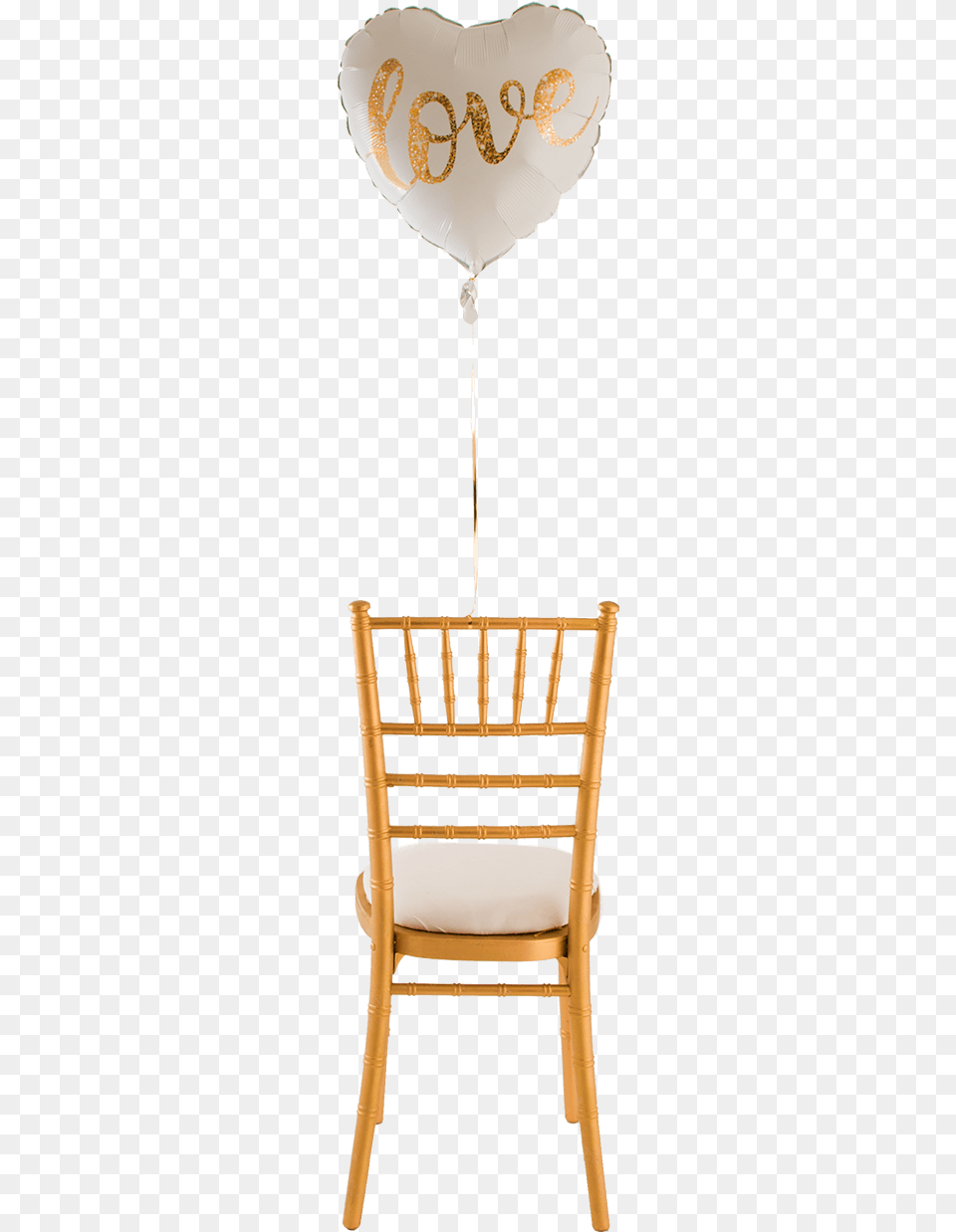 Love Glitter Gold Heart Balloon 18 Windsor Chair, Furniture, Cushion, Home Decor Free Png Download