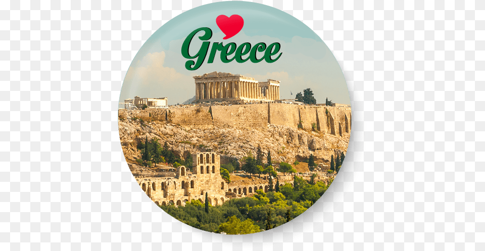 Love Greece Fridge Magnet Athens Ancient Greece, Architecture, Building, Prayer, Shrine Png