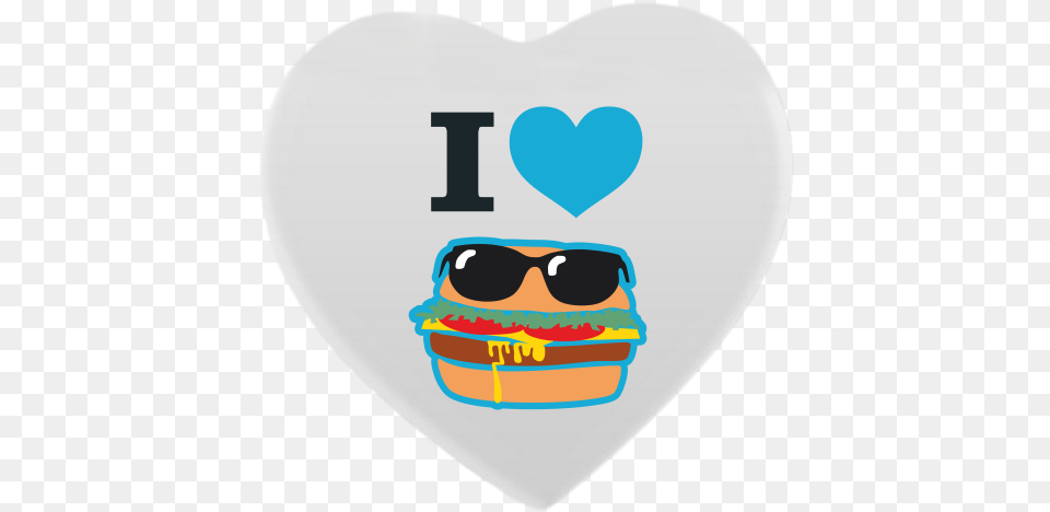 Love Hamburger Custom Heart Shaped Magnet With Photo Heart, Accessories, Sunglasses, Guitar, Musical Instrument Png Image